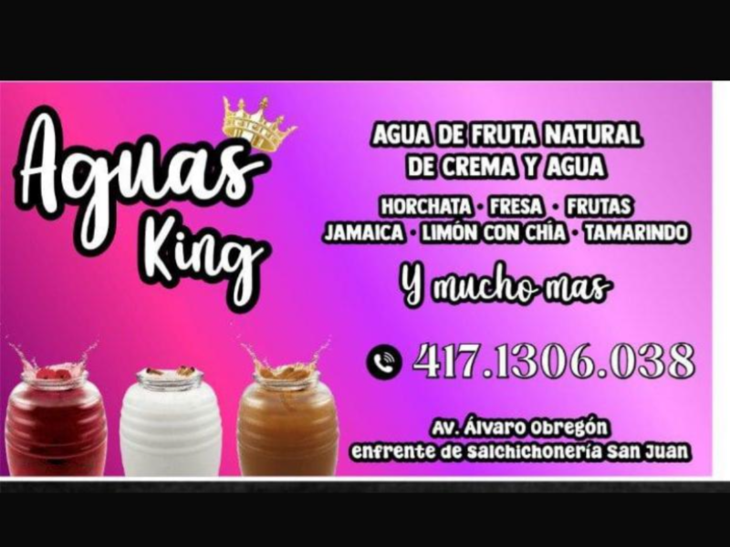 Burritos tacos y aguas frescas kING